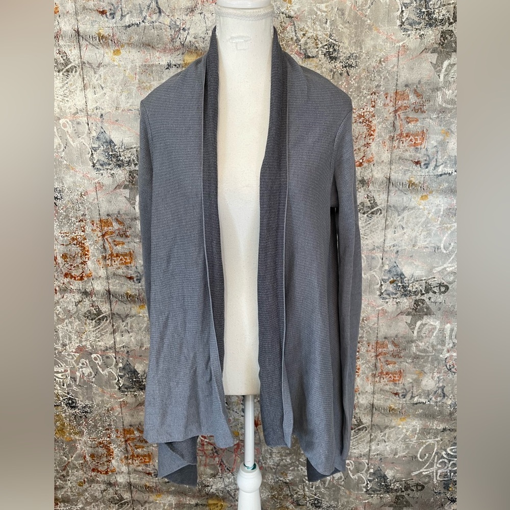 LULULEMON Dusty Blue Open Waterfall Knit Cardigan